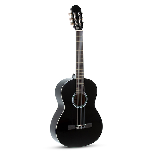 Guitarra Clásica KIT PS510186 4/4 BLACK C/FUNDA AFINADOR PUAS GEWA