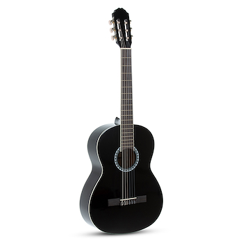 Guitarra Clásica KIT PS510186 4/4 BLACK C/FUNDA AFINADOR PUAS GEWA