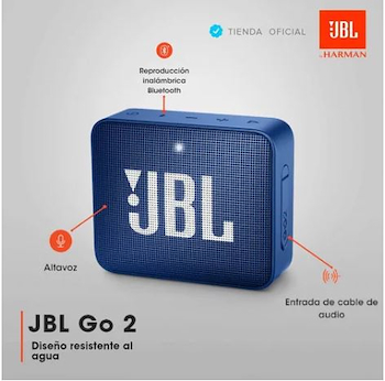 Parlante portatil El JBL GO 2 es un altavoz Bluetooth compl Go 2 Blue JBL  - La Casa del Instrumento Musical