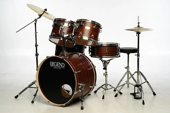 Batería Legend 5 cuerpos Con fierros renovados y banqueta. M Legend Classic Serie 2 Mahogany LEGEND