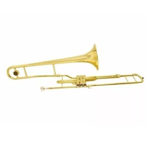 Trombon a pistones jytb-1504 C/ estuche JYTB-1504 TROMBÓN DORADO A PISTONES LINCOLN