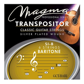 Transpositor de guitarra clásica de cuerda, chapado en plata GCT-BARI MAGMA