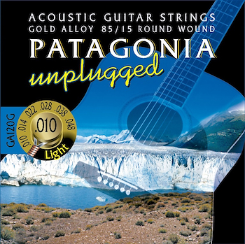 Set Strings Patagonia Guit-Acust Gold-Alloy 010 L GA120G MAGMA