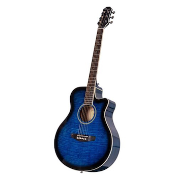 Guitarra Acustica Mini Jumbo Custom Azul. Con funda GAC109MCBL PARQUER