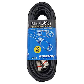 Cables 6.6M, Xlr-Xlr, P/Microfono  (Mc-Pack X 3) x unidad MC18XLR SAMSON