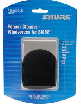 Paraviento | para Microfono SM58, Negro | Anitpop A58WS-BLK SHURE