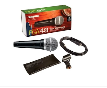 Microfono  Dinamico  Cardiode  p/Voces /Karaoke  70Hz - PGA48-QTR SHURE