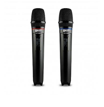 Microfono inalambrico digital/2 microfonos mano /Sistema UHF UHF-300D SKP