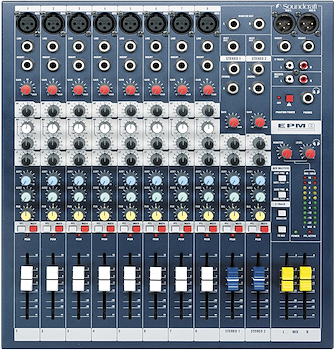 Consola Mezcladora EPM8 - Frame sizes 6 mono + 2 stereo, 8 m EPM-8 CONSOLA DE 8 CANALES SOUNDCRAFT