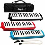 Melódica "piano" 32 notas con estuche rígido plástico -color MELOSTA32BK STAGG