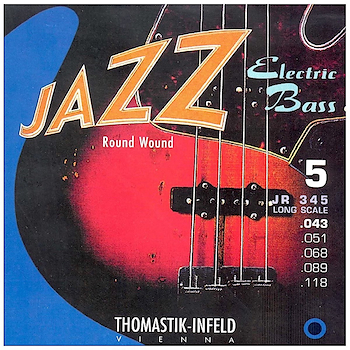 encordado para bajo jazz 5 cuerdas escala larga JR345 THOMASTIK