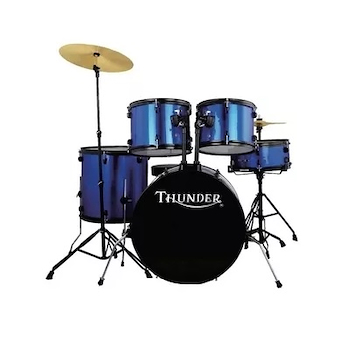 Bateria 5 Cpos, Std, C/Fierros, C/Platos 14Hh+16Cr, Hardware JBP0901-MB THU azul THUNDER