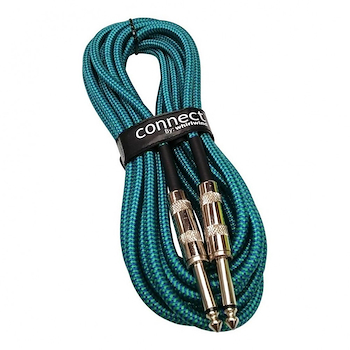 Cable instrumento	 Serie ''Connect'', tipo plancha, 6 metros INSTB20-BLUE WHIRLWIND