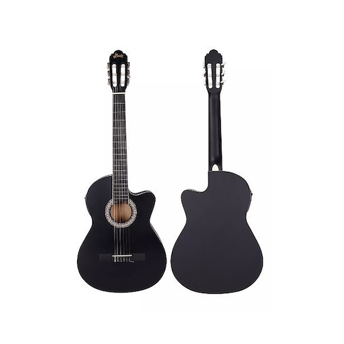 GUITARRA  CLASICA - COLOR NEGRO MATE C/ MICRÓFONO EQ - AC10TMCE-39 WINZZ