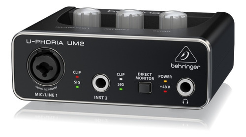 Behringer UM2 Audiophile 2x2 USB Audio Interface with XENYX Mic Preamplif