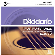 Daddario EJ26-3D Enc. p/ acustica Bronce Fosforado 011.