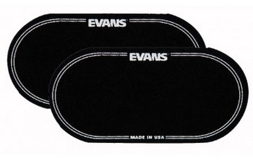 Evans EQPB2 Patch Negro Nylon Para Doble Mazo X 2 Unidades