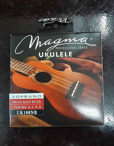 UK100NB Set Strings MAGMA UKULELE Soprano N Black Hawaiian