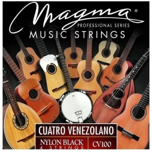 CV100 Encordado para cuatro venezolano (Nylon negro)