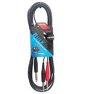 BULK535LU3 Cable Plug estéreo 6.3mm - 2 Plug mono 6.3mm, 3 metros