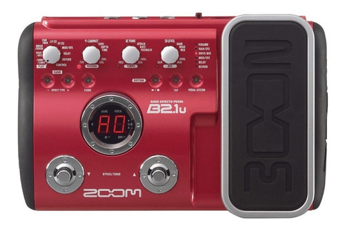 Zoom B2.1U Pedalera p/Bajo c/pedal Expresion y USB, 54ef, 9mod, 40+40pa