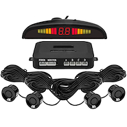 SENSOR DE ESTACIONAMIENTO UNIVERSAL SONORO NEGRO