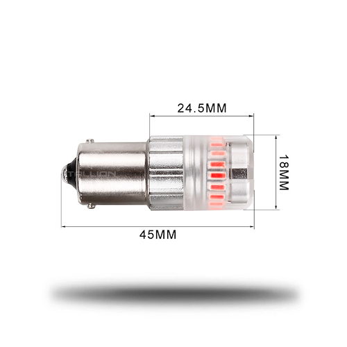 KIT LAMPARA LED T25 1156 SINGLE POLO ROJO