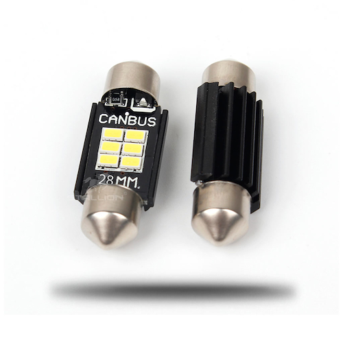 KIT LAMPARA LED FEESTON C5W 28MM BLANCO