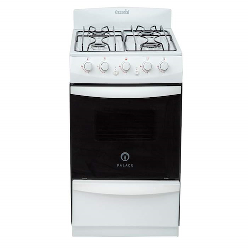 COCINA ESCORIAL PALACE CRISTAL 50CM GAS ENVASADO BLANCA PALACE GE