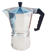 CAFETERA ITALIANA 9 TAZAS PLATEADA HMO03