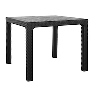 MESA PLASTICA CUADRADA 68CM SIMIL RATAN NEGRA EUPHONY