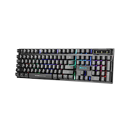 TECLADO GAMER DE MEMBRANA ILUMINACION RAINBOW USB KB-280
