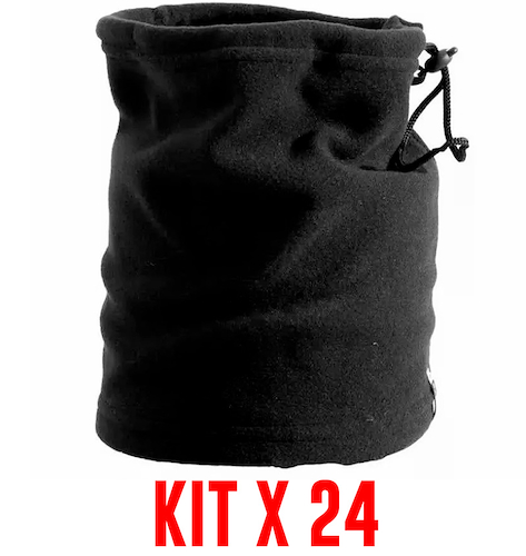 Kit X 24 Gorros Cuellos Termicos Polar Abrigo ALPINA MAYORISTA C/ Cordon - $ 60.336