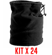 Kit X 24 Gorros Cuellos Termicos Polar Abrigo ALPINA MAYORISTA C/ Cordon