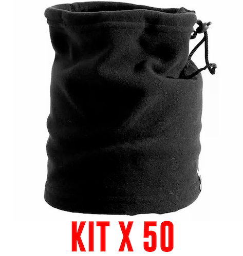 Kit X 50 Gorros Cuellos Termicos Polar Abrigo ALPINA MAYORISTA C/ Cordon - $ 125.700
