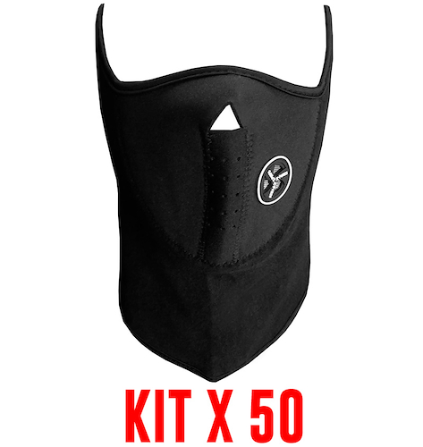Kit X 50 Mascaras Neoprene Cuello Polar Invierno ALPINA MAYORISTA Respirador - $ 130.050