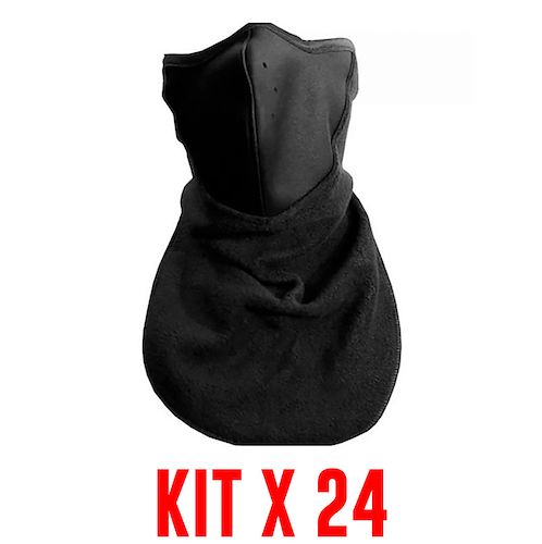 Kit X 24 Cuello Mascara Termica Neoprene Y Polar ALPINA MAYORISTA Con Pechera - $ 62.424