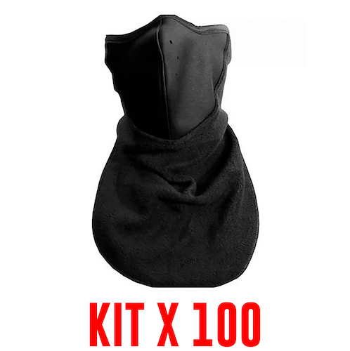 Kit X 100 Cuello Mascara Termica Neoprene Y Polar ALPINA MAYORISTA Con Pechera - $ 260.100