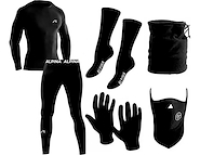 Kit Conjunto Termico + Medias P Piel Guantes Cuello Mascara ALPINA Microfibra