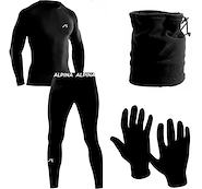 Kit Conjunto Termico + Guantes Primera Piel + Cuello Cordon ALPINA Frizado