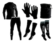 Kit Conjunto Termico + Guantes + Cuello +  2 Pares De Medias ALPINA Microfibra