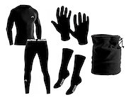 Kit Conjunto Termico + Guantes Pp + Medias Pp + Cuello ALPINA Microfibra