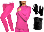 Kit Conjunto Termico Mujer Dama + Guantes PP + Cuello ALPINA Microfibra