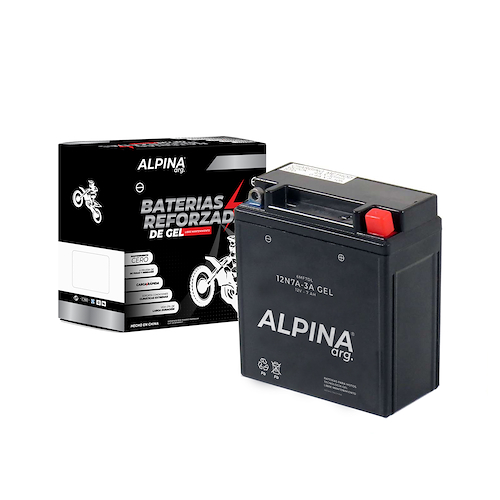 Bateria Moto Gel Libre Mantenimiento ALPINA 12N7A-3A / 6MF7DL