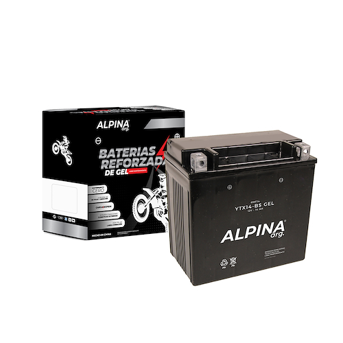 Bateria Moto Gel Libre Mantenimiento ALPINA YTX14-BS / 6MF14 - $ 81.805