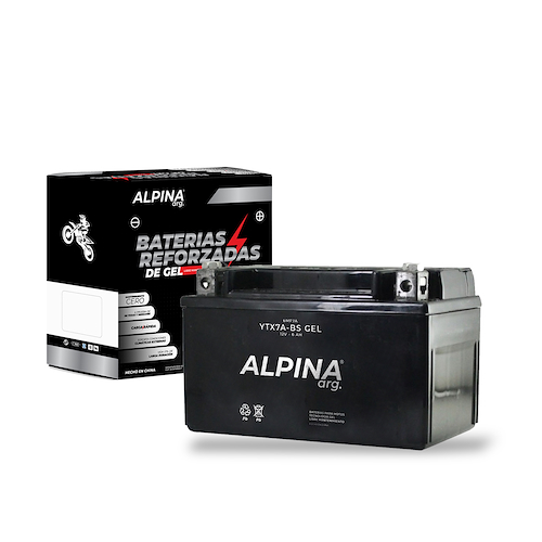 Bateria Moto Gel Libre Mantenimiento ALPINA YTX7A-BS / 6MF7A - $ 37.946