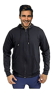Buzo Campera Hoodie Slim Fit Capucha ALPINA Canguro Cierre