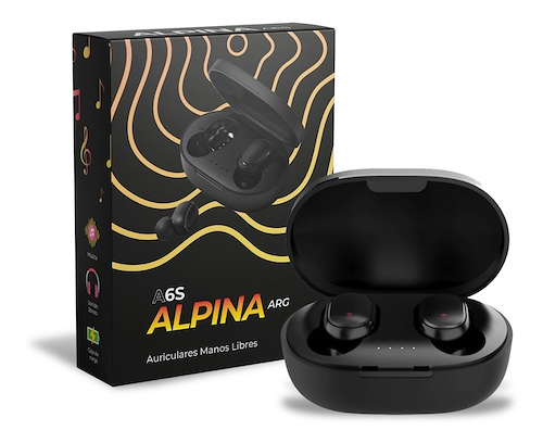 Auriculares Inalámbricos Bluetooth Mipods + Caja Cargadora ALPINA A6S - $ 5.046