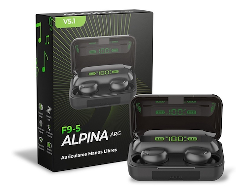 Auriculares in-ear Inalámbricos Bluetooth ALPINA F9-5 - $ 5.220