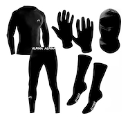 Kit Conjunto Termico + Guantes PP + Medias PP + Pasamontaña ALPINA Microfibra